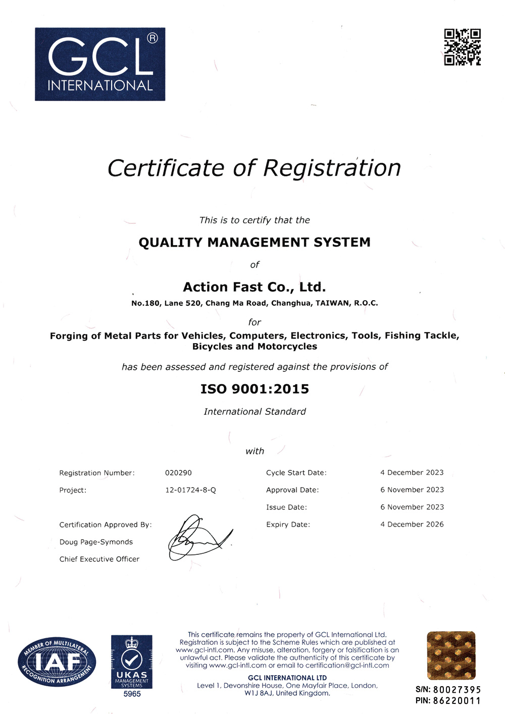 ISO 9001:2015 Certified Quality Management System
